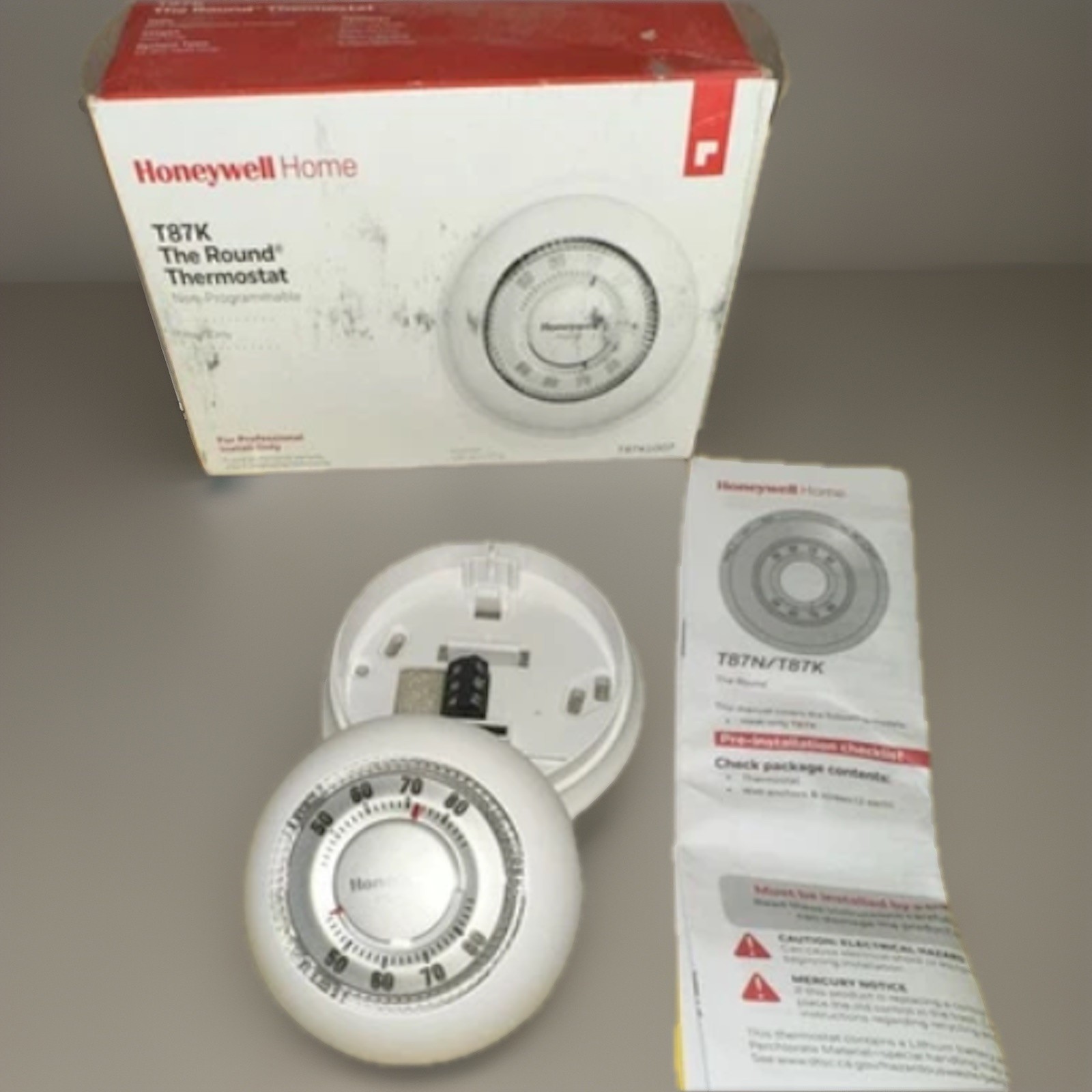 Honeywell Home T87K1007 The Round Heat-Only Non-Programmable Thermostat NEW