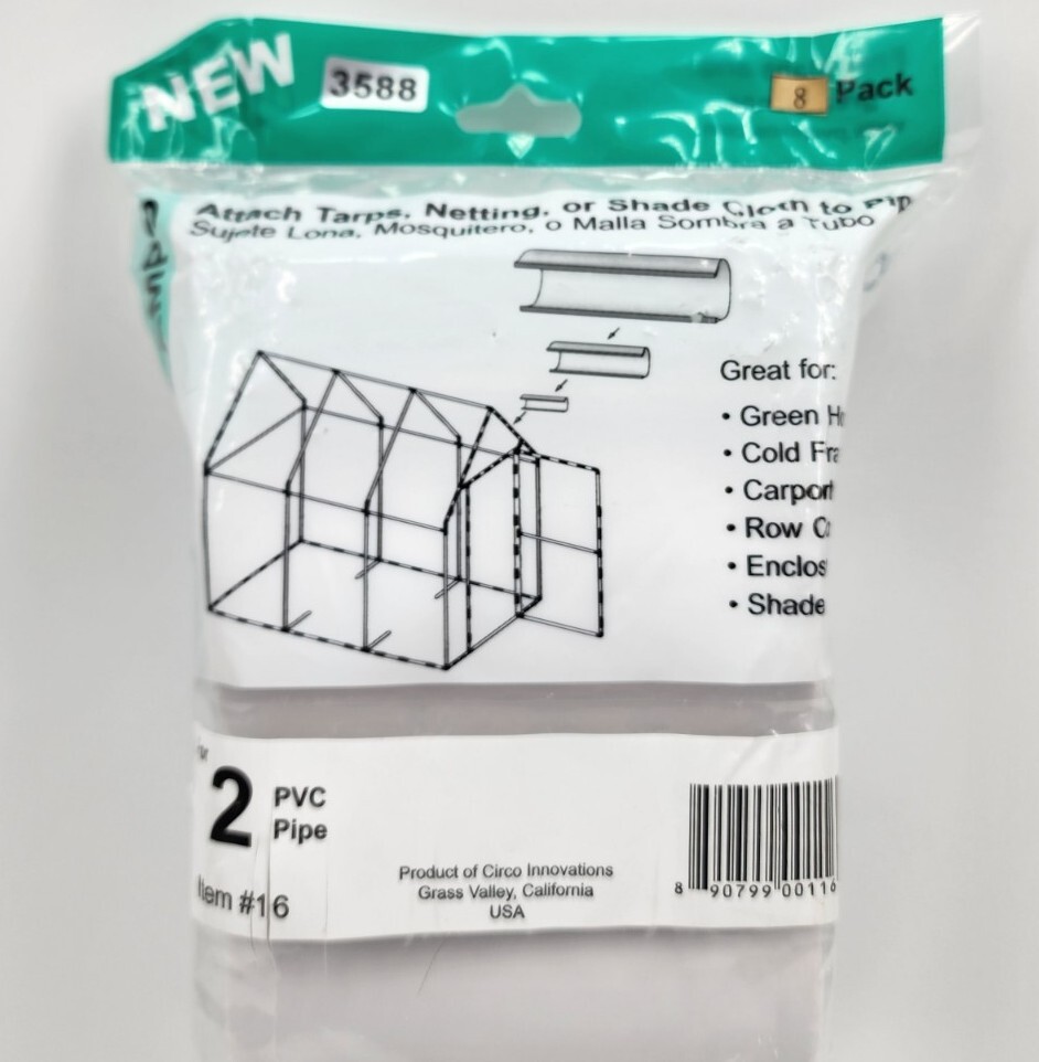 Circo #16 Snap Clamps, Attach Tarps, Netting, Or Shade Cloth To Pipe, 8 Pack