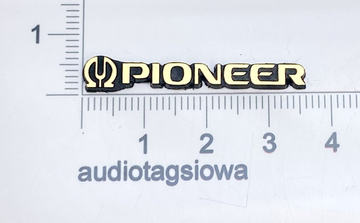 Pioneer Equipment Badge Logo GOLD Incised Acrylic SMALL 36mm x 6mm