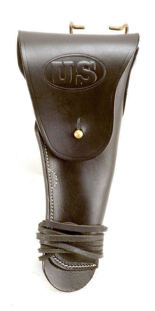 Black Leather US M1916 Colt 1911 .45 Holster Premium Drum Dyed Leather