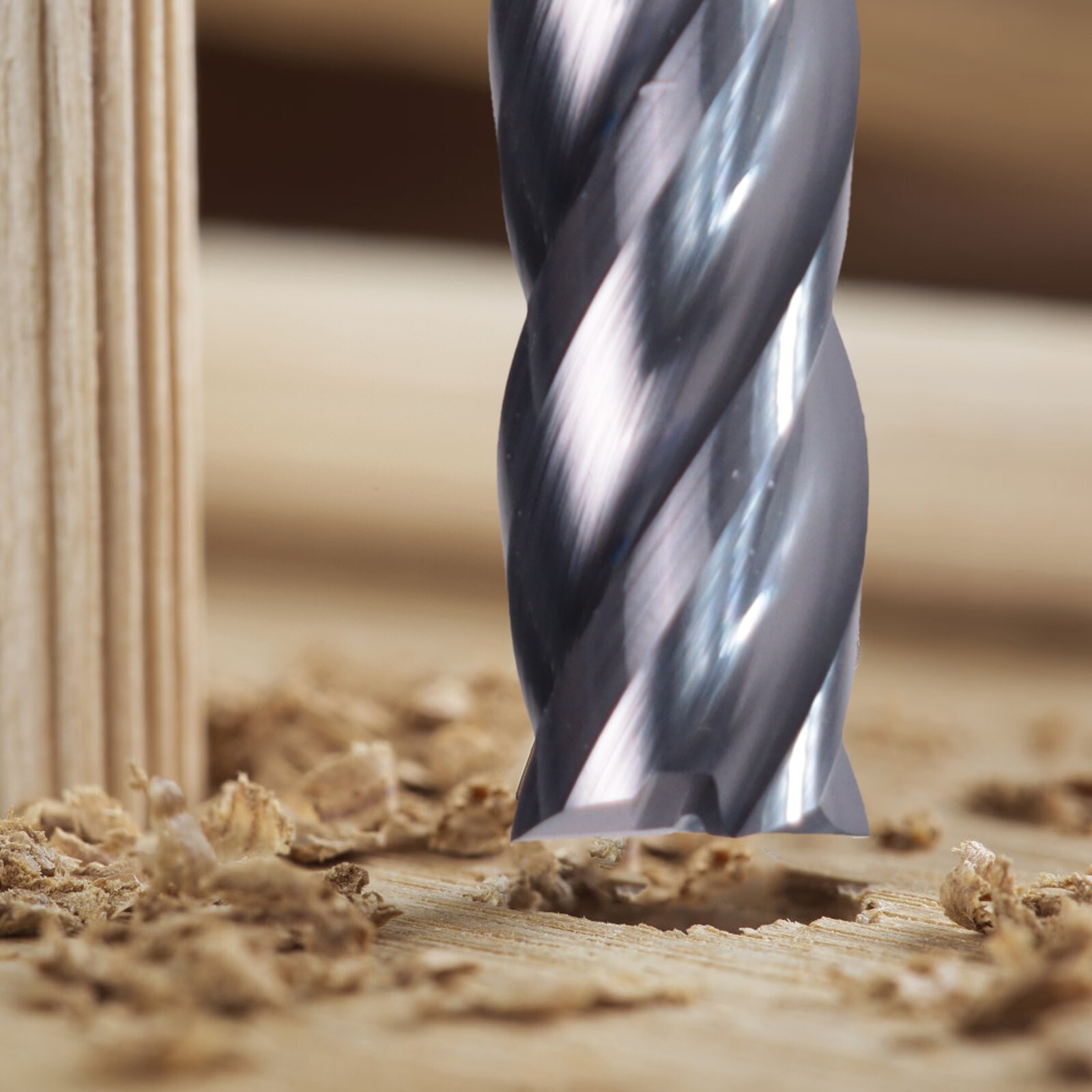 5 PCS 3/16" 4 Flute 2" Overall Length Carbide End Mill AlTiN Coated