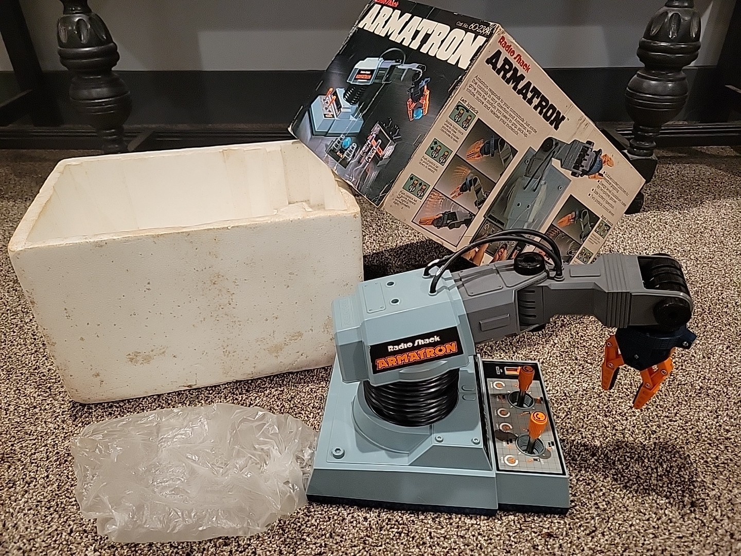 Vintage Radio Shack Armatron Robot Arm Toy In Original Box 60-2364 H1