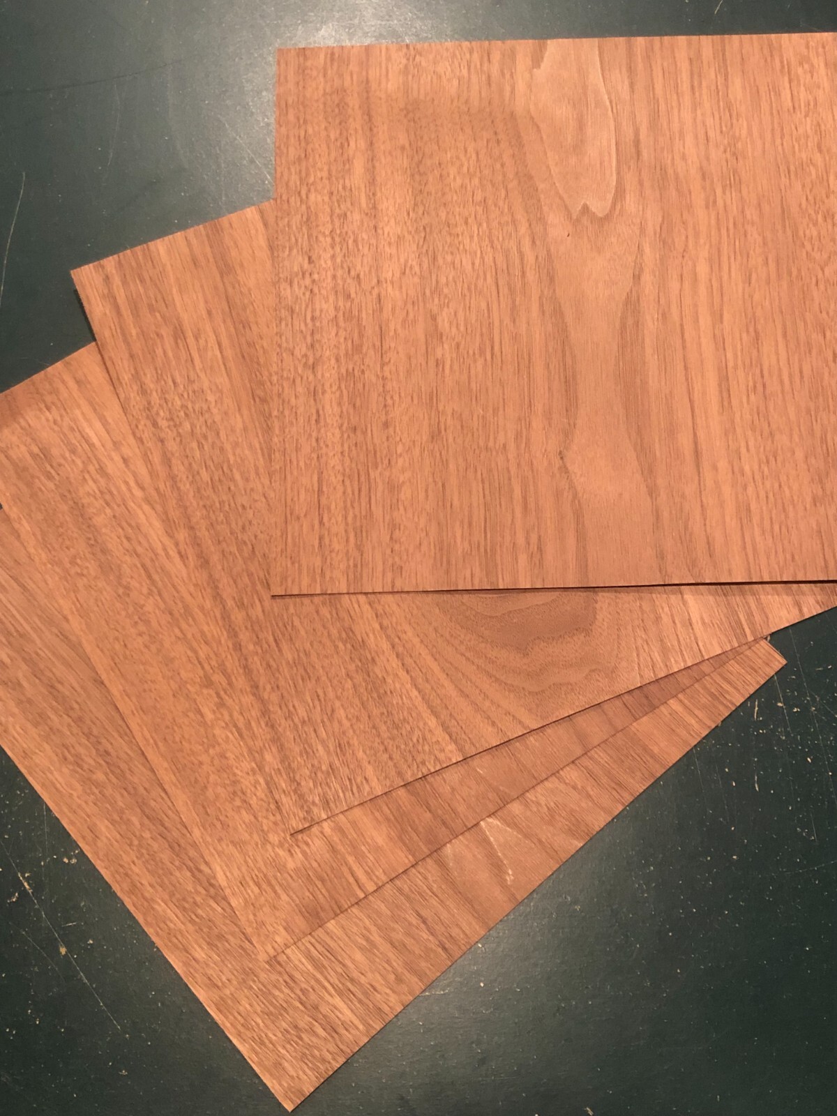 6 Walnut  Wood Veneer 12" x 12" Sheets Pieces