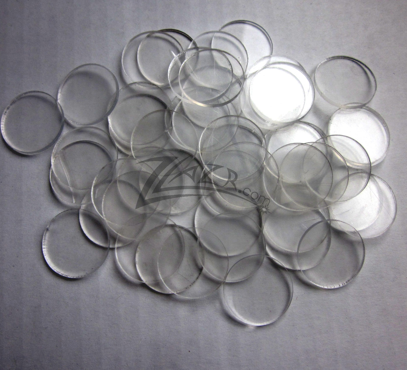 (100) 5/8"x1/32" Super Thin Acrylic Small Circles Craft Disc Clear Flat Plastic
