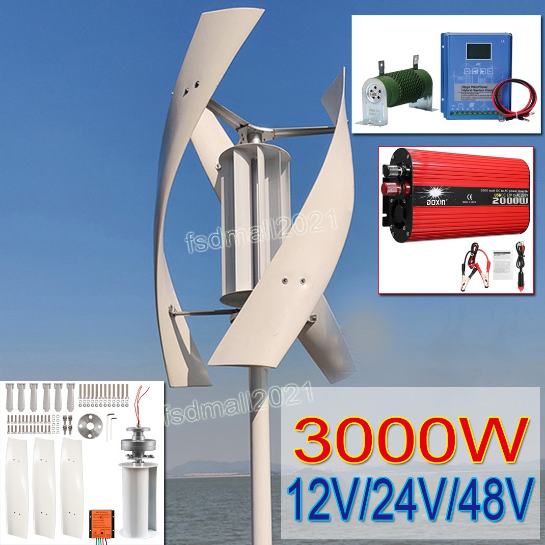 3000W Wind Turbine Generator MPPT Hybrid Controller Power Inverter 12V/24V/48V