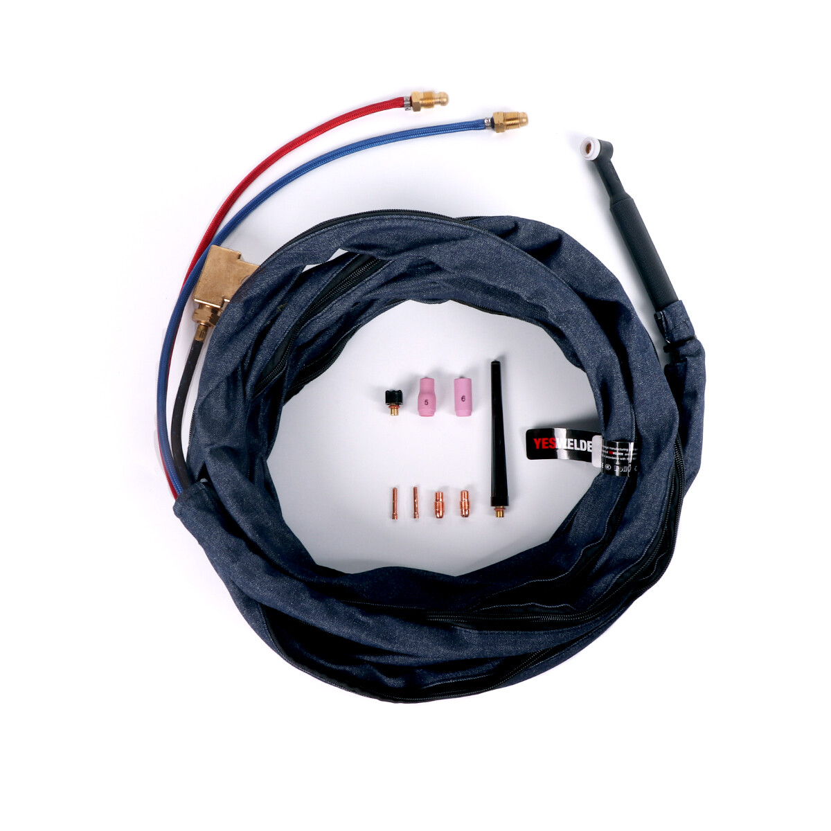 WP-20F Water-Cooled Flex Head 25ft TIG Welding Torch with 45V11 Adapter