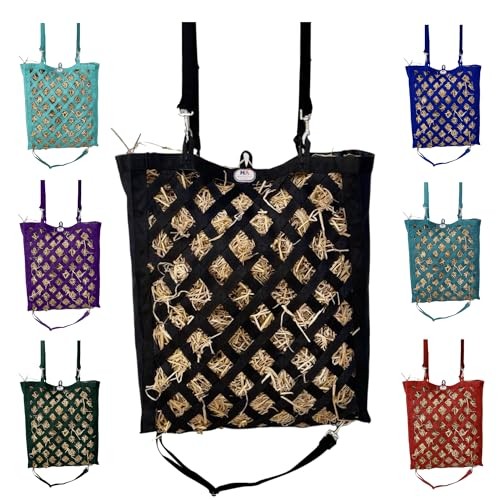 Majestic Ally Premium Nylon Slow Feeding Hay Bag for Horses and Livestock