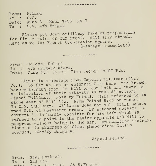 WW I 4th Marine Brigade 2nd Division Field Messages & Daily Reports Book RARE!!!