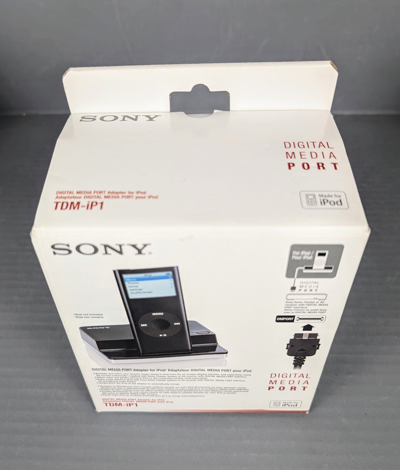 SEALED Sony TDM-iP1 Digital Media Port Adapter iPod Docking Station NIB