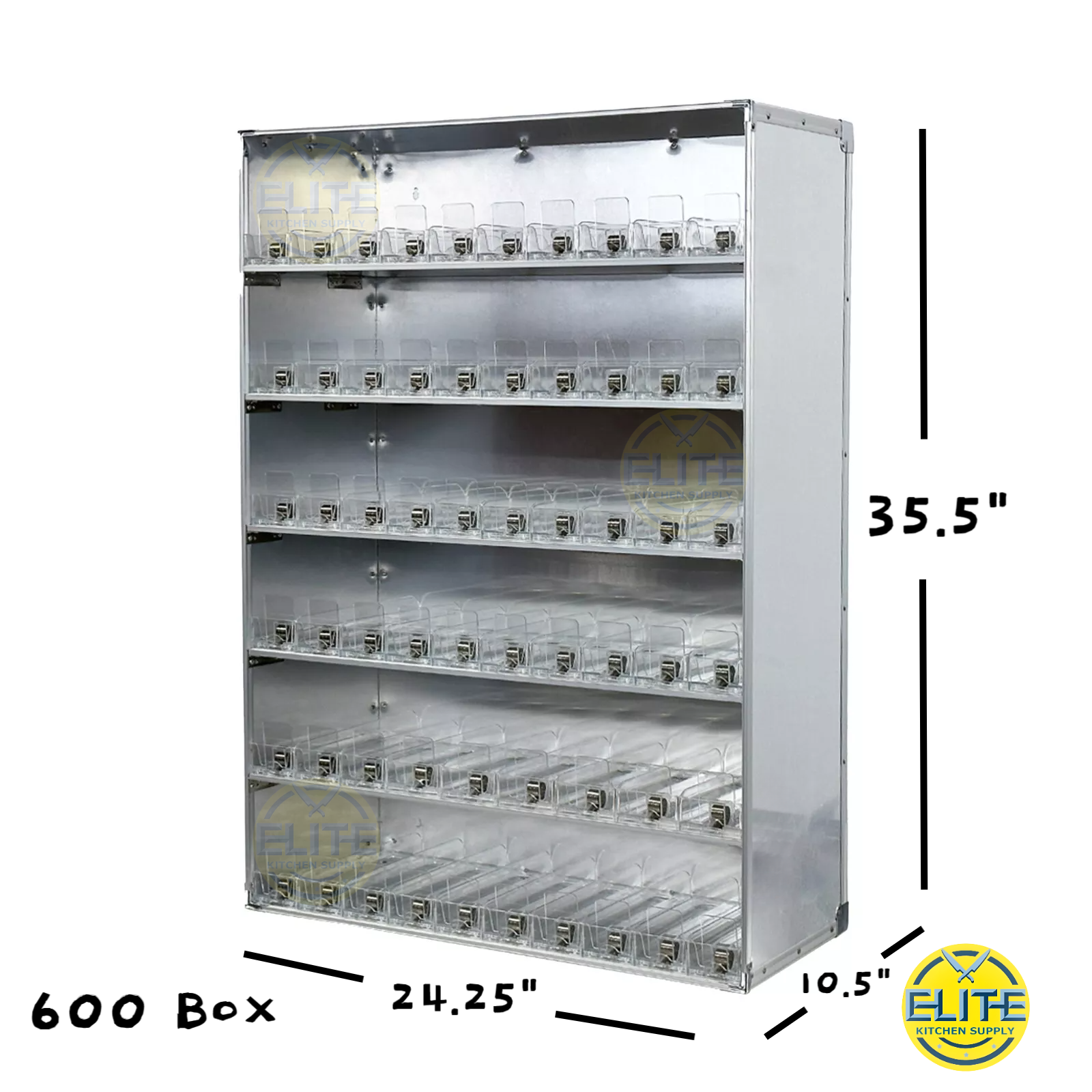 24" W 600 Pack Cigarette Tobacco Display Rack, Transparent Shelf