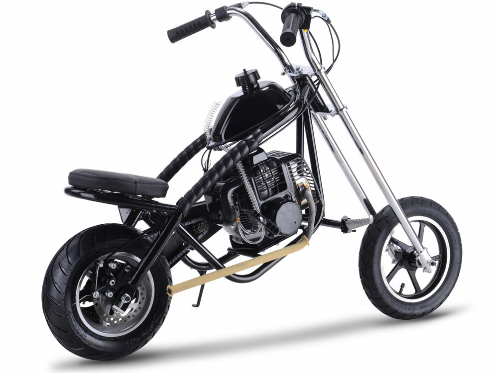 MotoTec 49cc Gas Powered Mini Chopper - 2 Stroke -BLUE or BLACK- NO CA SALES