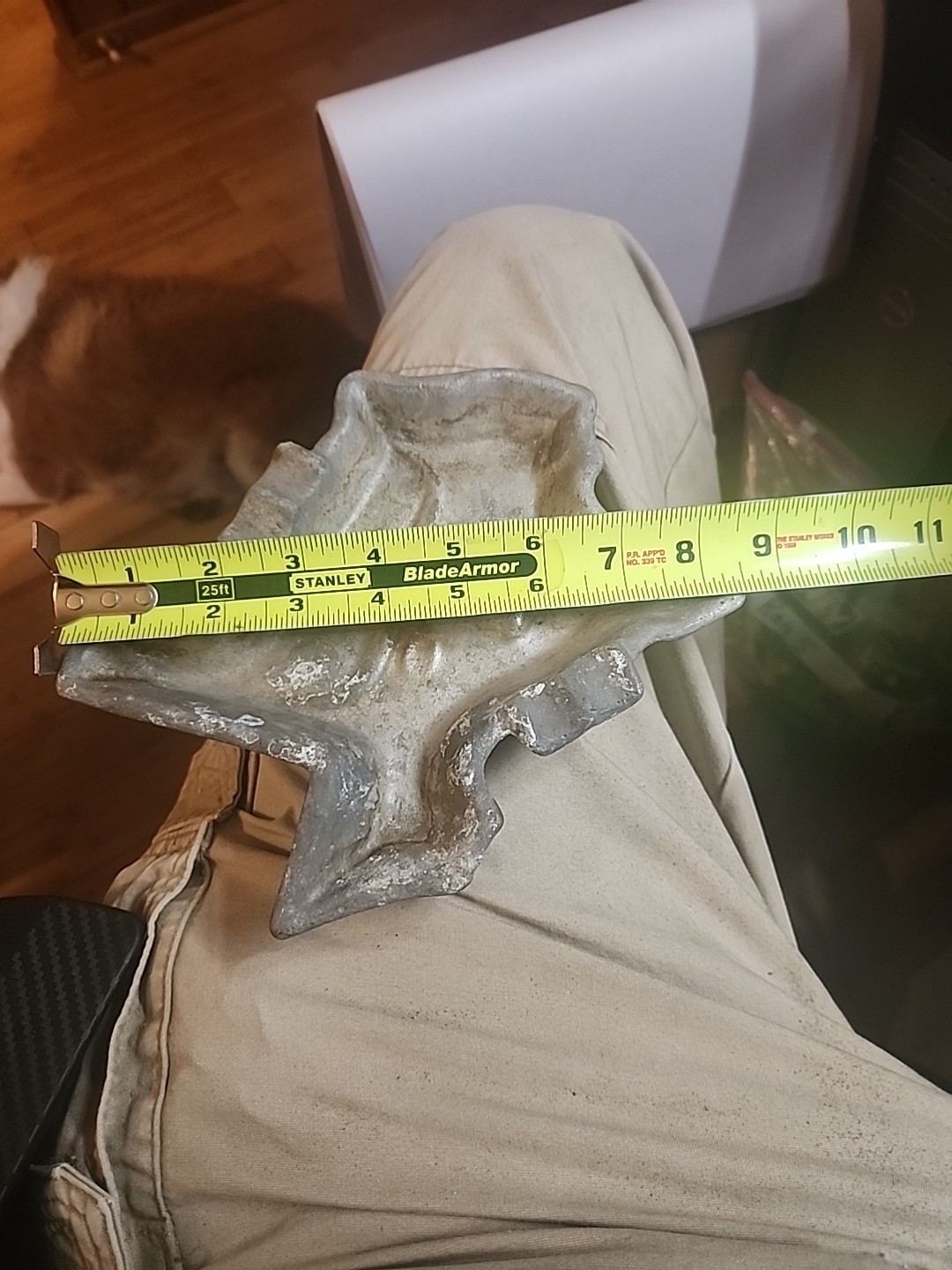 Vintage Large Rare Cast Aluminum Cigar Ashtray Texas Shape Longhorn 8"