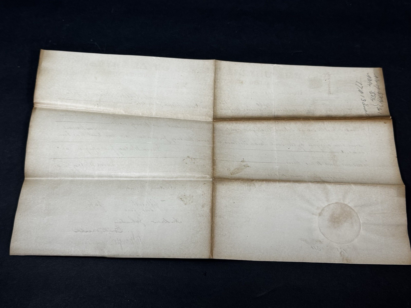 Original 1865 Andrew Johnson Civil War Land Grant 120 Detroit MI David Whitney