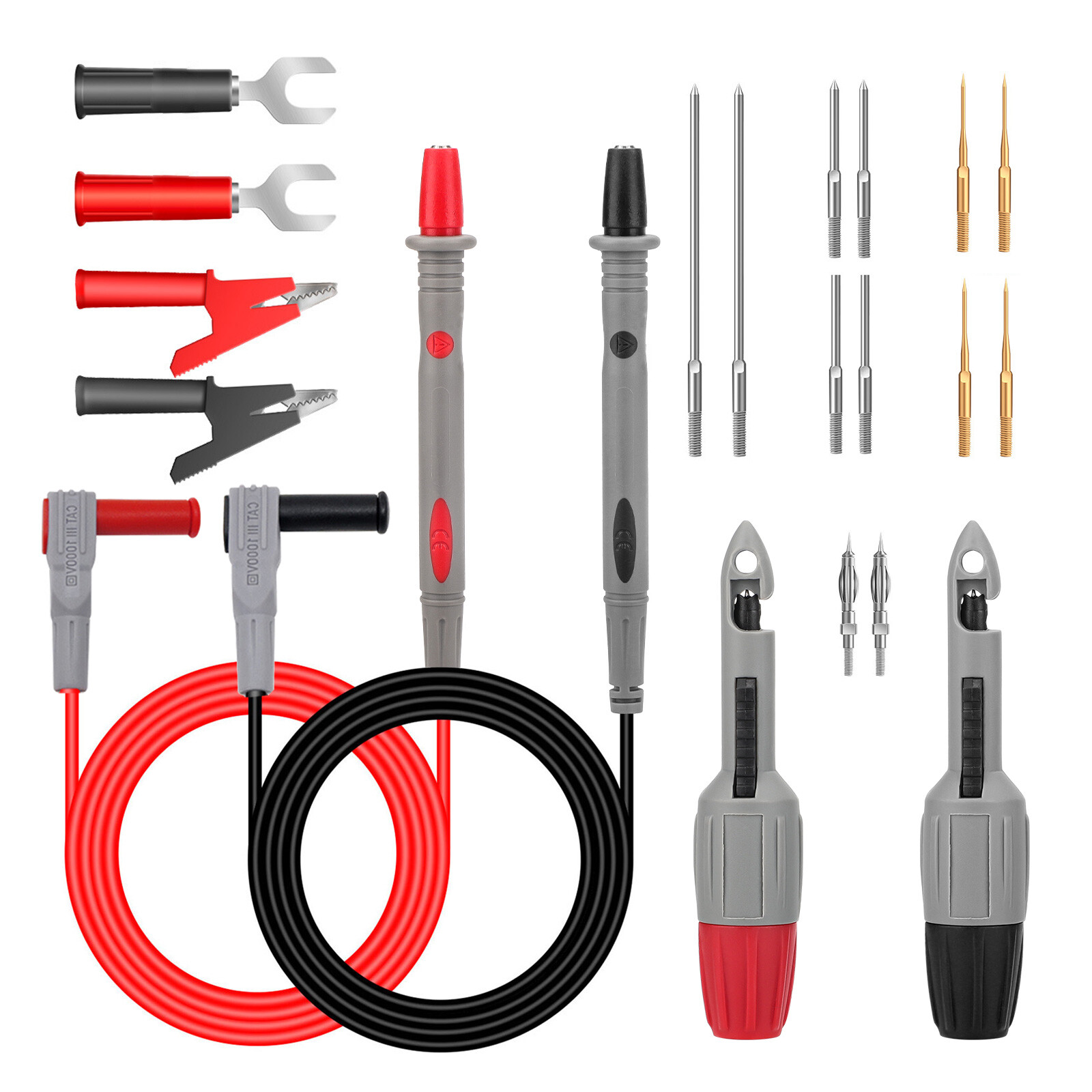 21pcs Electrical Multimeter Test Leads Kit Voltmeter Tester Leads Fit for Fluke