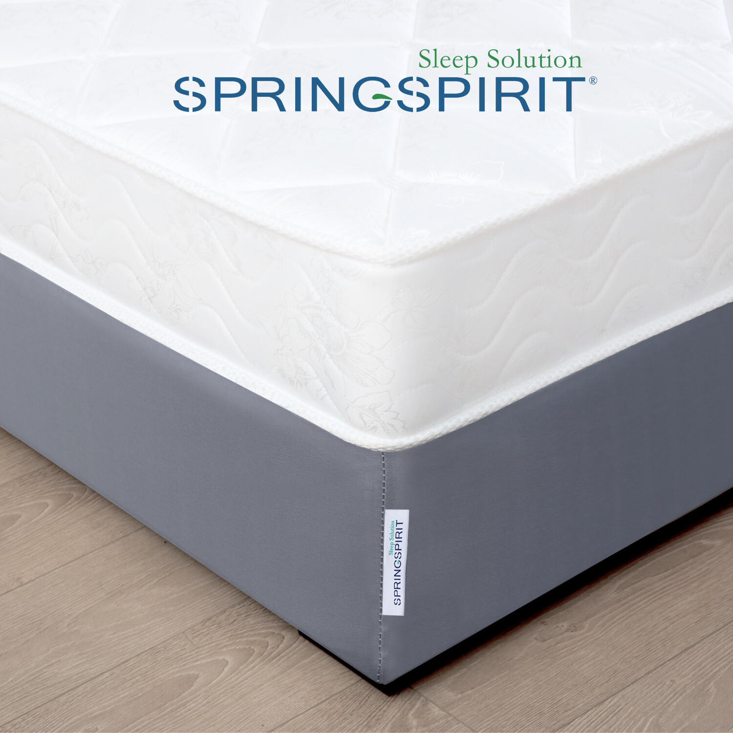 Box Spring Cover with Smooth Elastic Woven Washable Gray Twin/Full/Queen/King