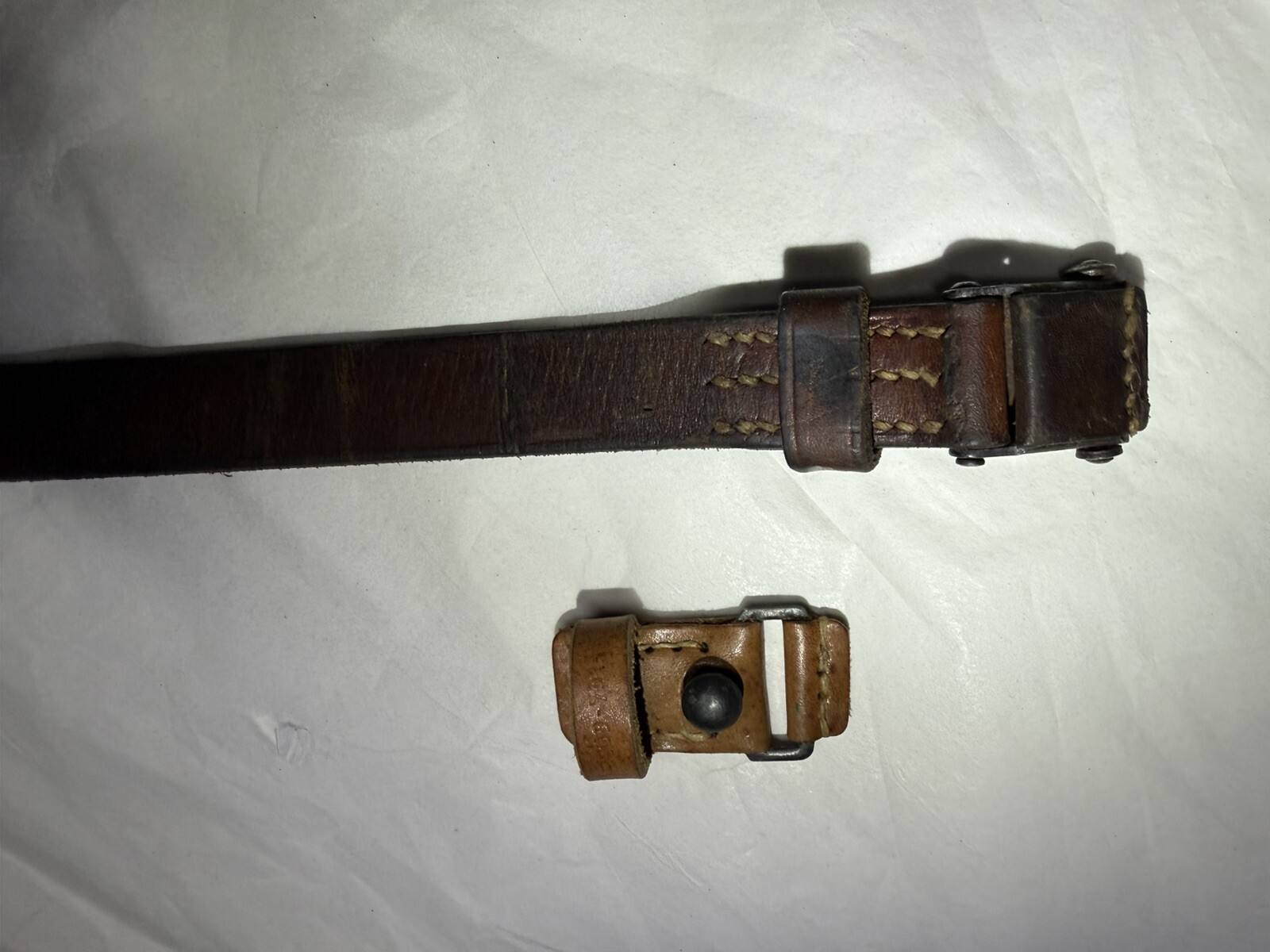 German WW2 or post war 54” Leather Rifle Sling Fits Mauser