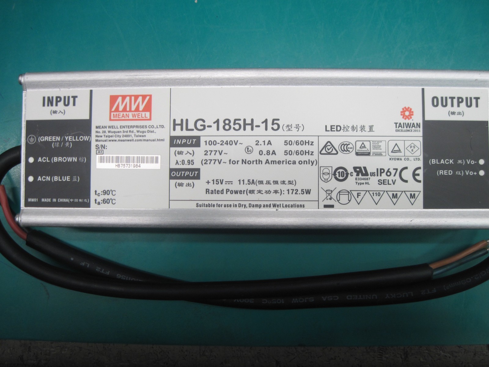 HLG-185H-15  MEAN WELL