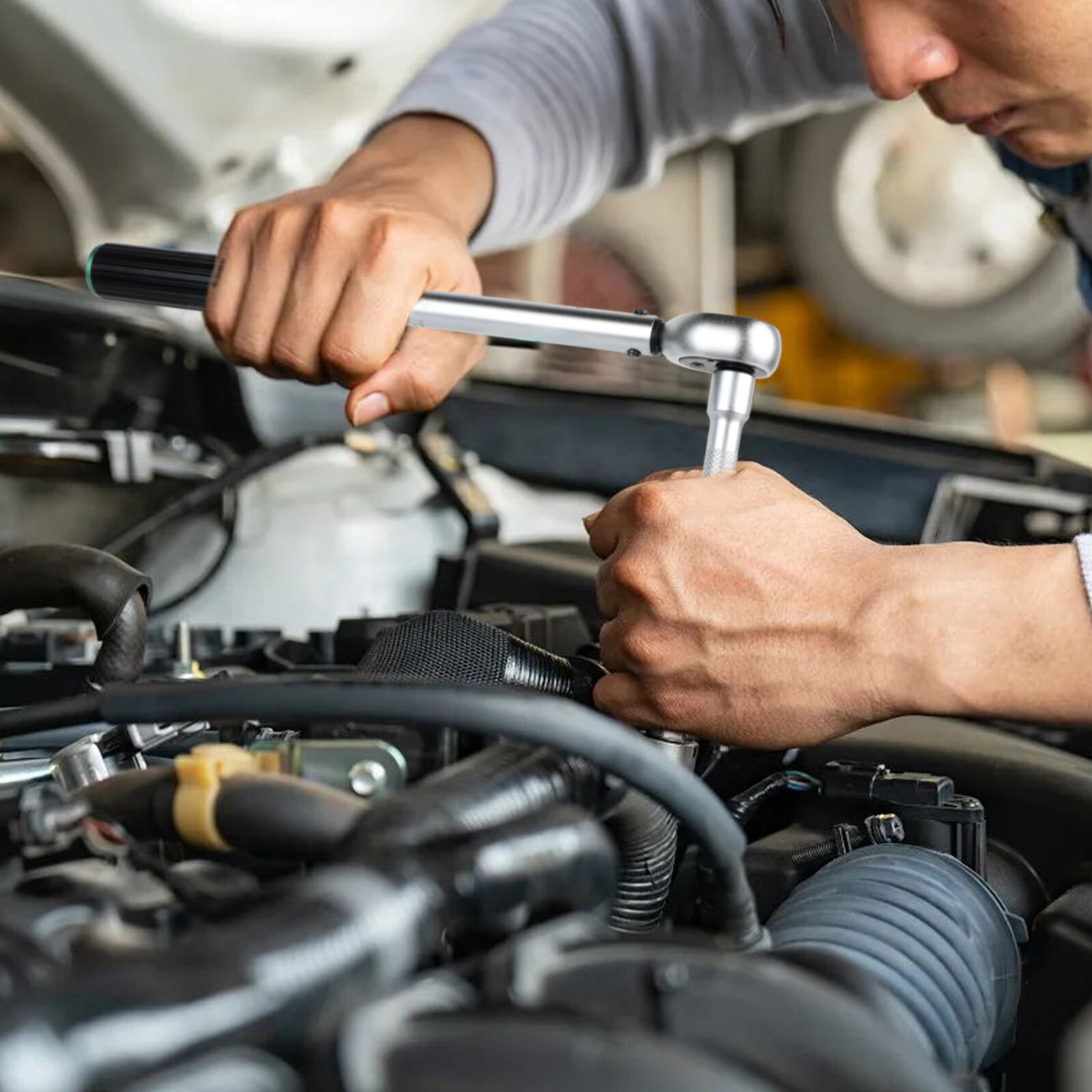 Torque Wrench Adjustable Torque Wrench 3/8" Drive 3.69-44.25 ft.lb/5-60n.m