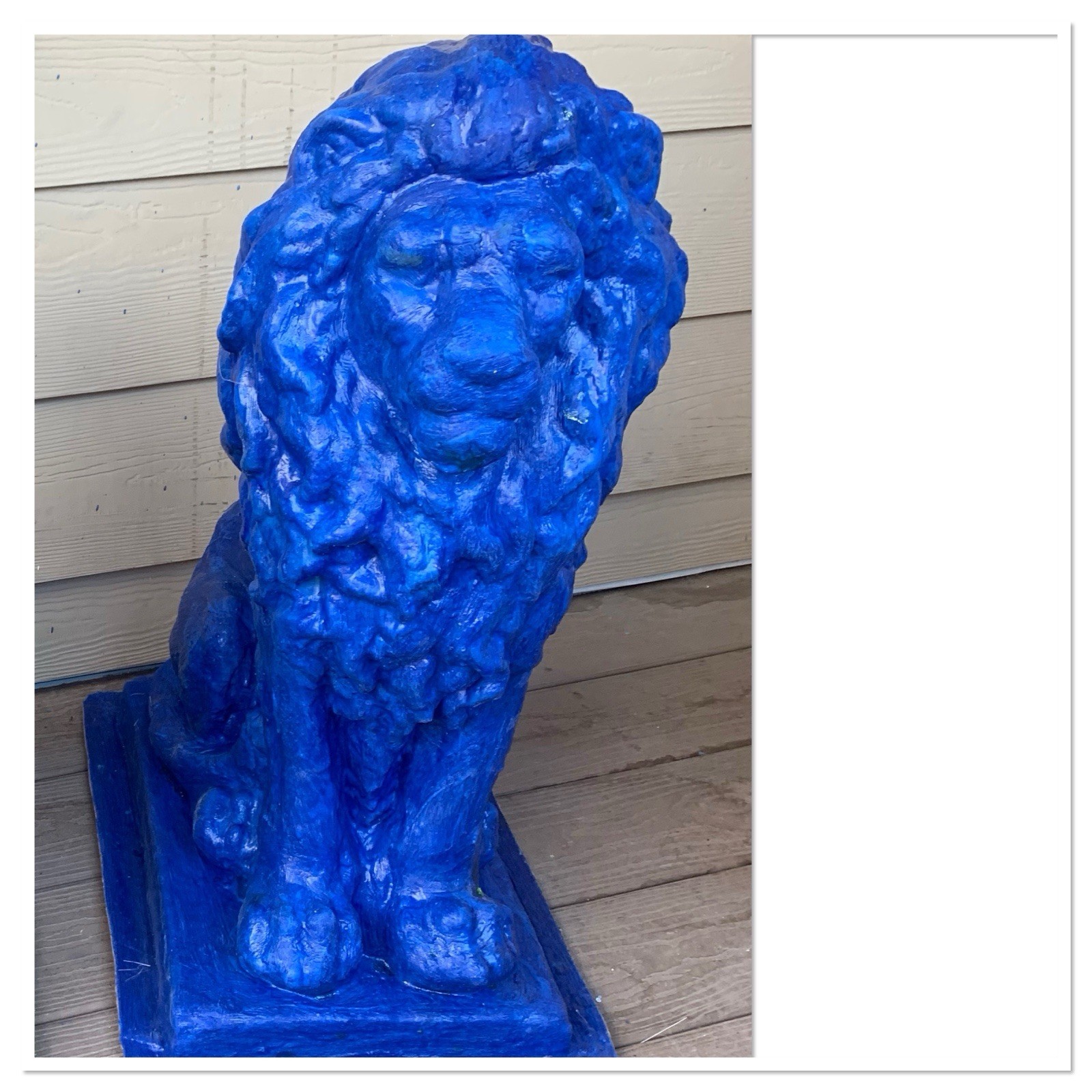 LATEX RUBBER MOLD + Fiberglass casing Large Lion H. 27” YKM-5084A Made In USA