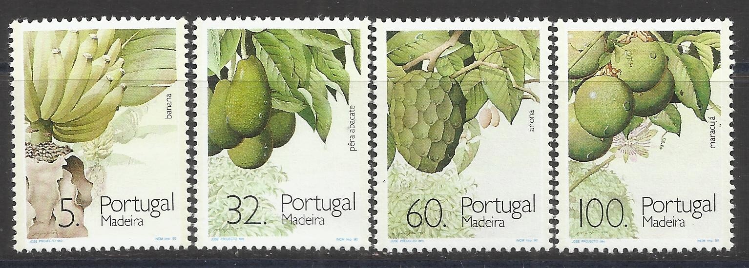 Portugal 1990 - Madeira Fruits and Plants stamps set MNH