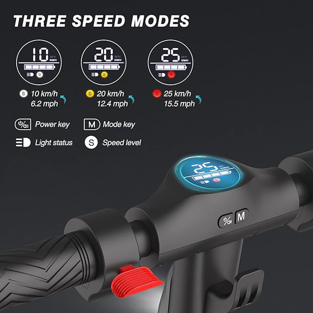 2025 Adult Electric Scooter Foldable Long Range High Speed 25KM/H Urban Commuter