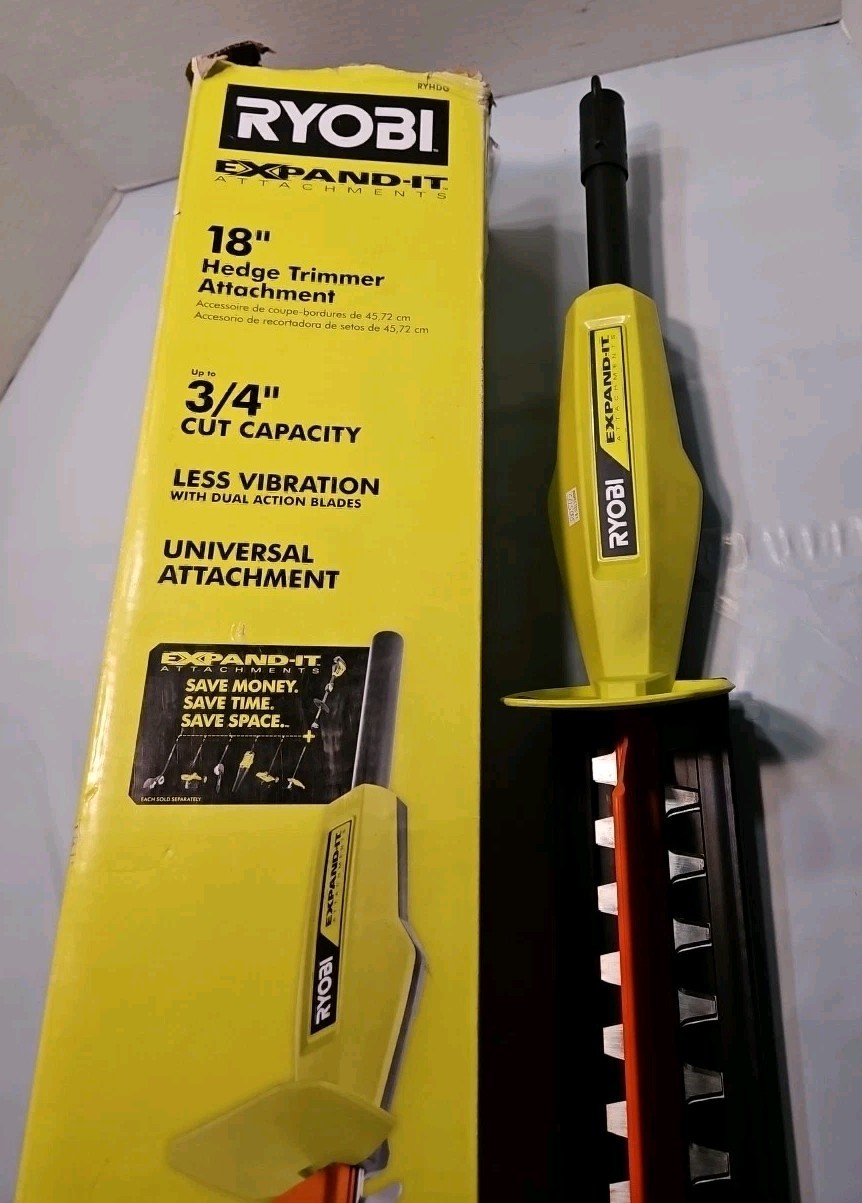 READ Ryobi Expand-It 18 in. Universal Hedge Trimmer Attachment (RYHDG)