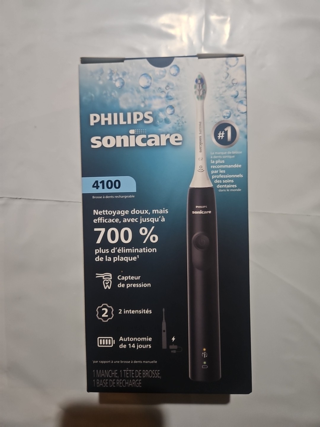 NEW Philips Sonicare 4100 Rechargeable Electric Toothbrush BLACK