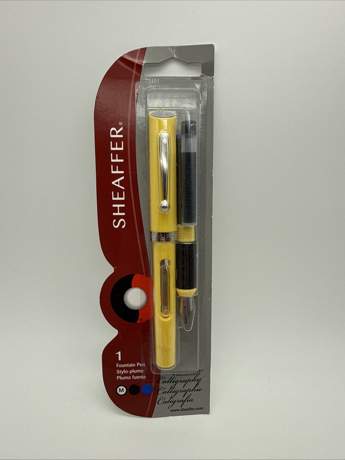Sheaffer Yellow Viewpoint Calligraphy Fountain Pens Med - NIB