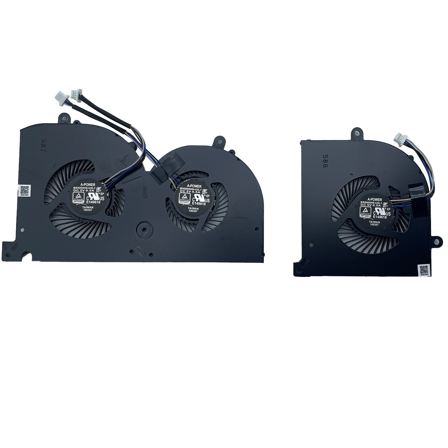 5V CPU & GPU Cooling Fan For MSI GS75 Stealth P75 Creator MS-17G1 MS-17G2 US