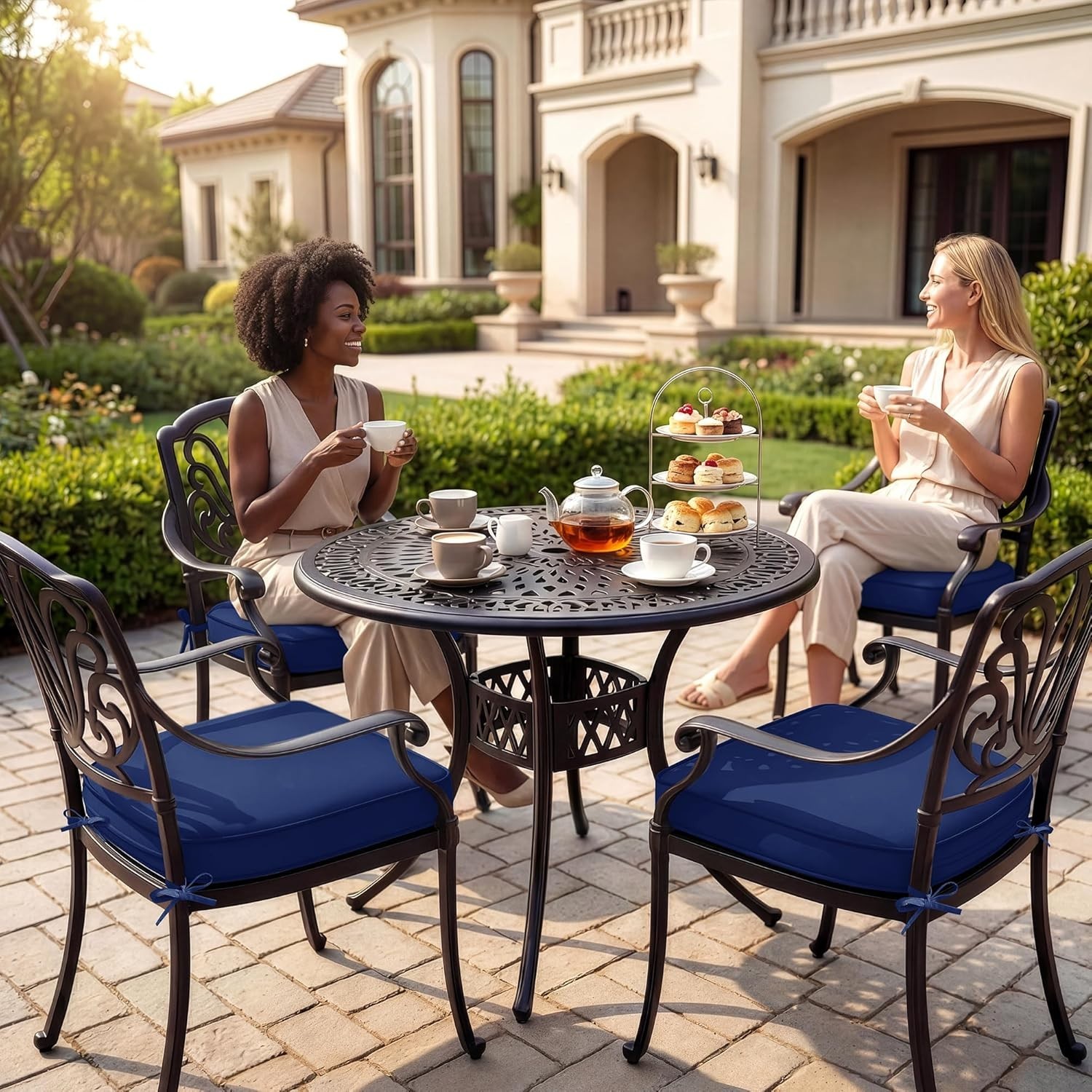 Outdoor Chair Cushions Set of 4, Outdoor Cushions for Patio Furniture, Water Res