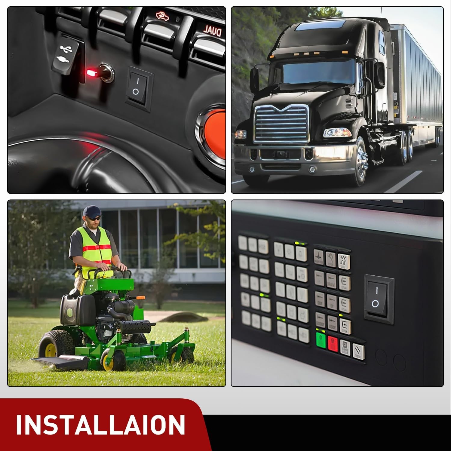 Nilight 10PCS Mini ON/Off Rocker Switch 2Pin SPST 12V 20A 125V 10A Toggle Switch