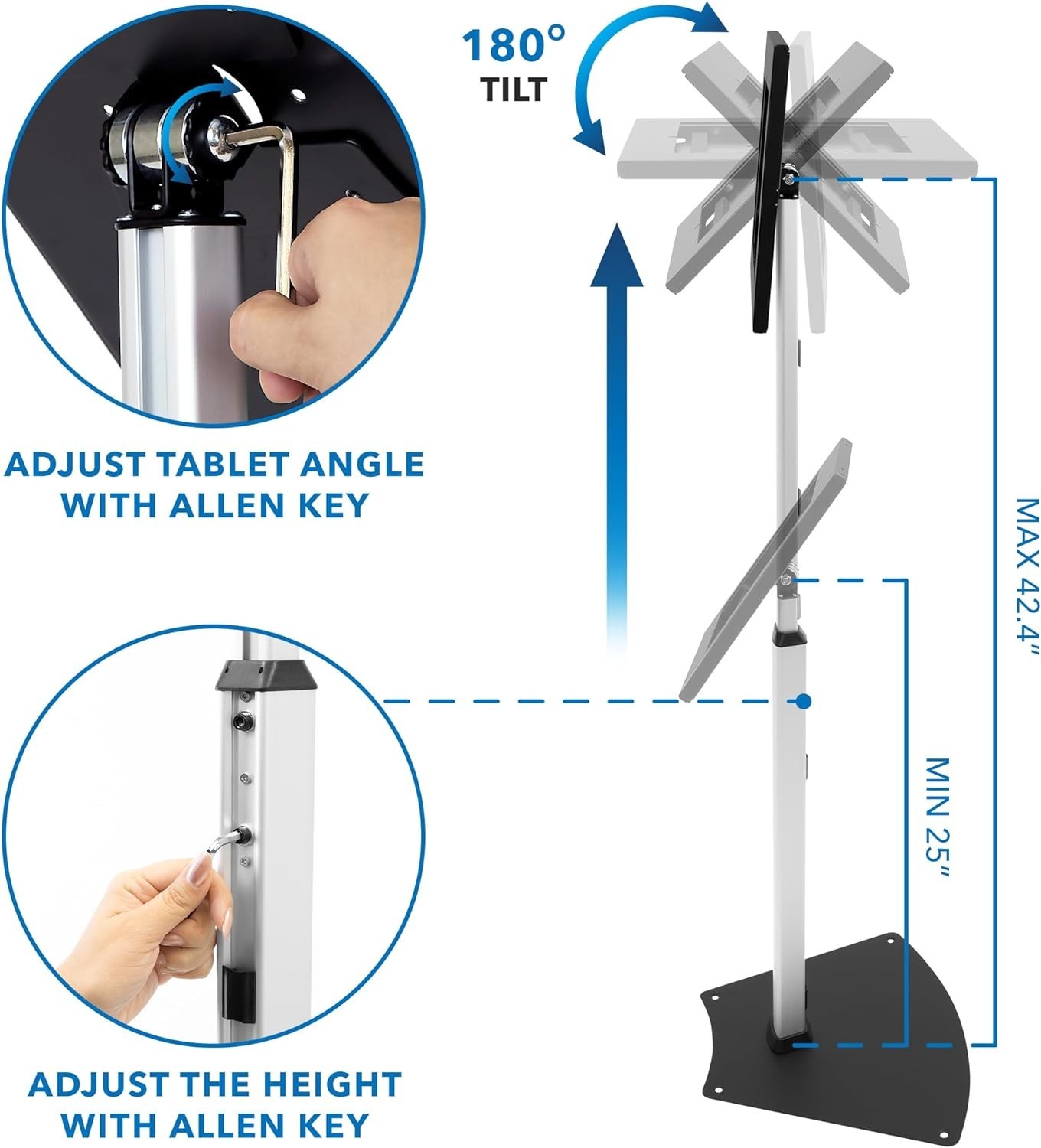NIB Mount-IT! Anti-Theft Tablet Kiosk Floor Stand Compatible w/ iPad