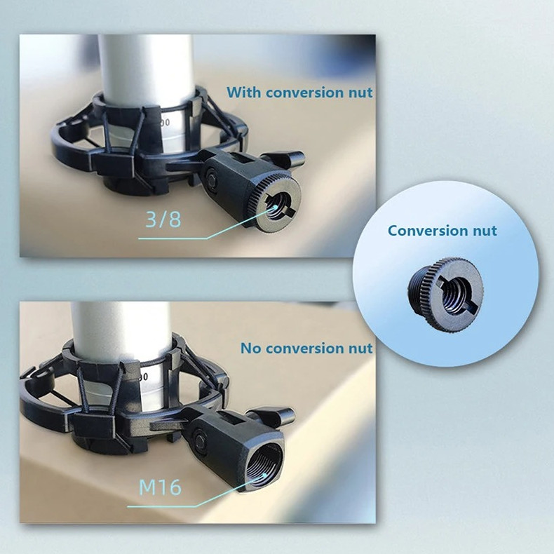Condenser Microphone Shock Mount Holder 42-46mm Anti Vibration Studio Clip