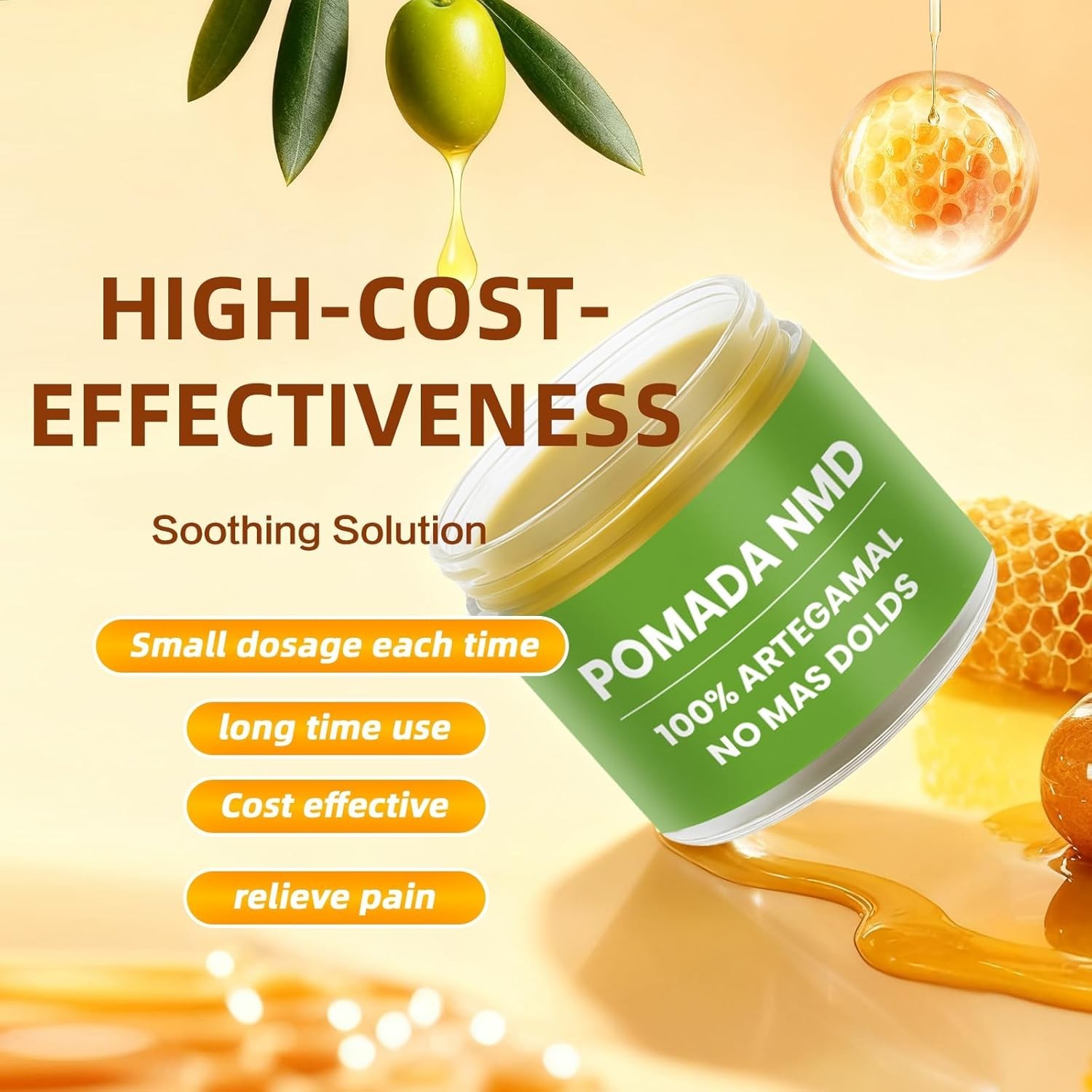 2PCS Pomada NMD,Natural Herbal Artesanal Cream, with Arnica,Olive Oil, Soursop L