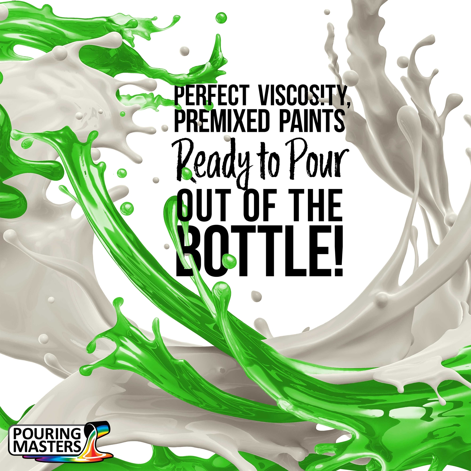 Pouring Masters Neon Green with Envy 8-Ounce Water-Based Acrylic Pouring Paint