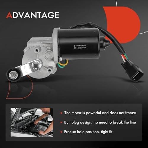 Front Windshield Wiper Motor Without Washer Pump Compatible with Front Side