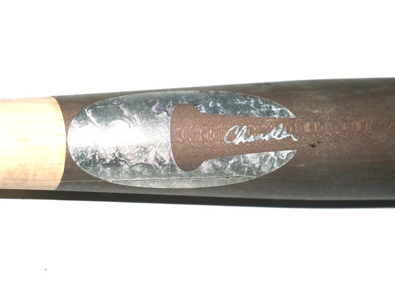 ARMANDO ALVAREZ OAKLAND ATHLETICS GAME USED SIGNED CHANDLER RA13 BASEBALL BAT