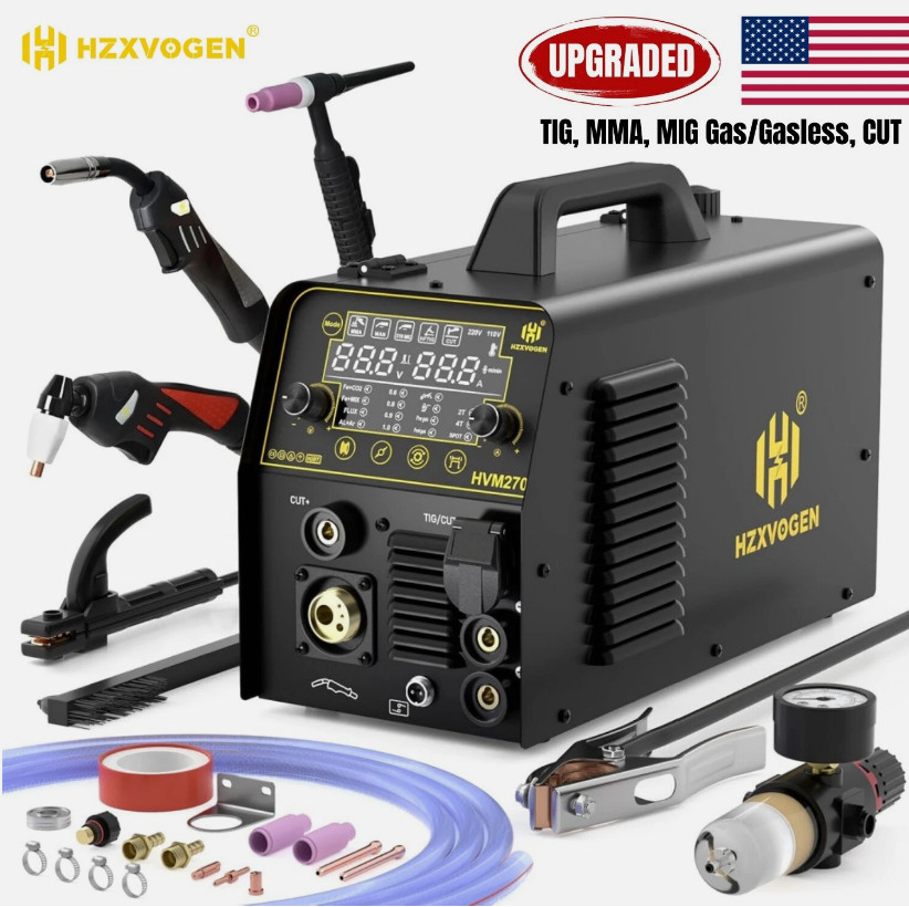 250A HF TIG/CUT/MIG/MMA/SPOT/ All in One Plasma Cutter, 6in1 Alu Welding Machine