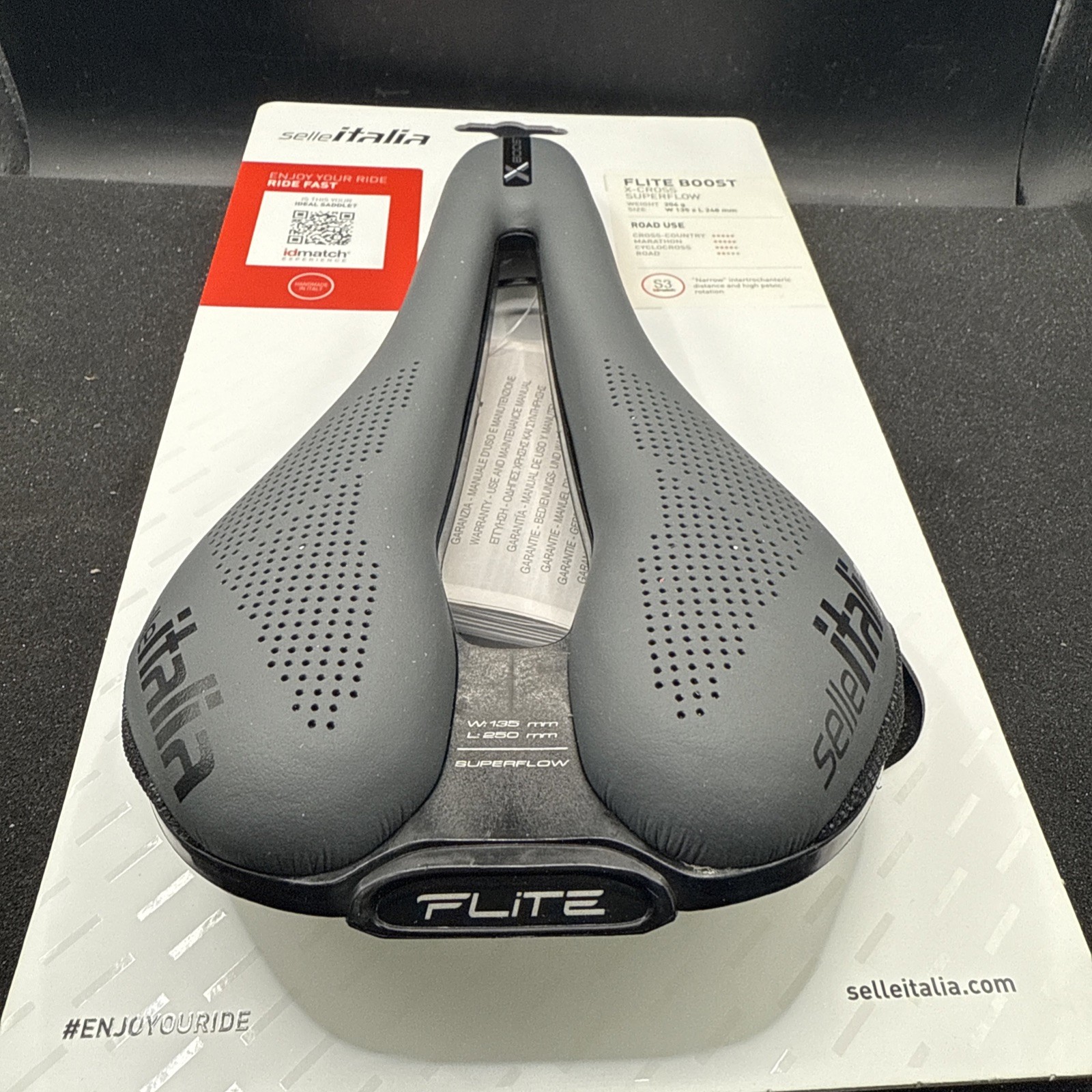 Selle Italia Flite Boost X-cross Superflow S3 135mm Ti316 Grey (9419-44)