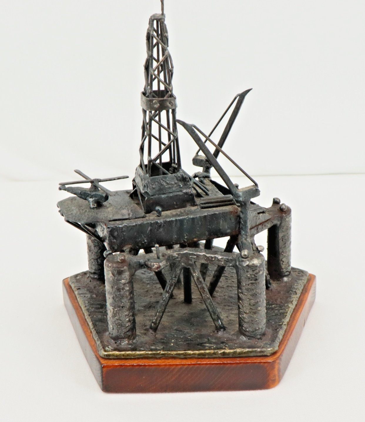 1975 Carl Andersen Deep Sea Saga Oil Rig Model, Norway, Bronze/Wood