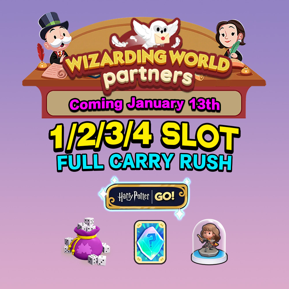 Wizarding World Partners Event⚡Mon-opoly Go Partners 🔮 Full Carry 80K Point🚀