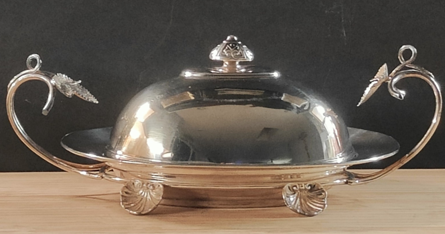 Tiffany & Co.  Covered Cheese Or Butter Dish Silver Soldered