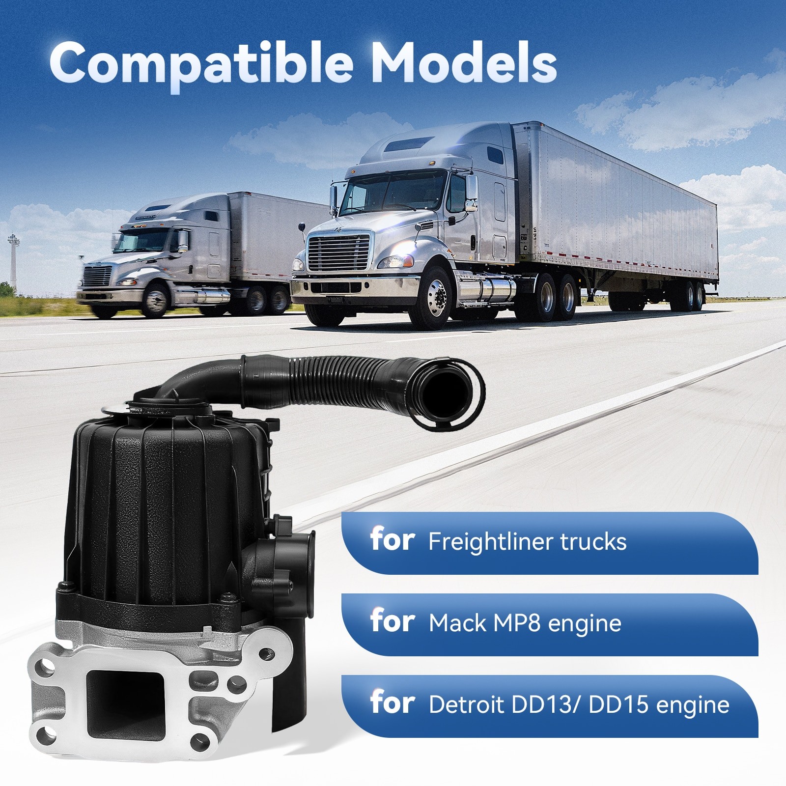 Crankcase Breather Oil Separator For Freightliner For Mack MP8 Detroit DD15 DD13