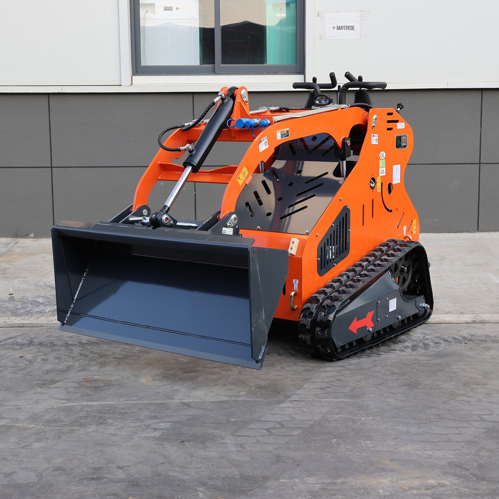 Upgraded Mini Skid Steer Twin cylinder Tracked Loader 23HP Free Ship