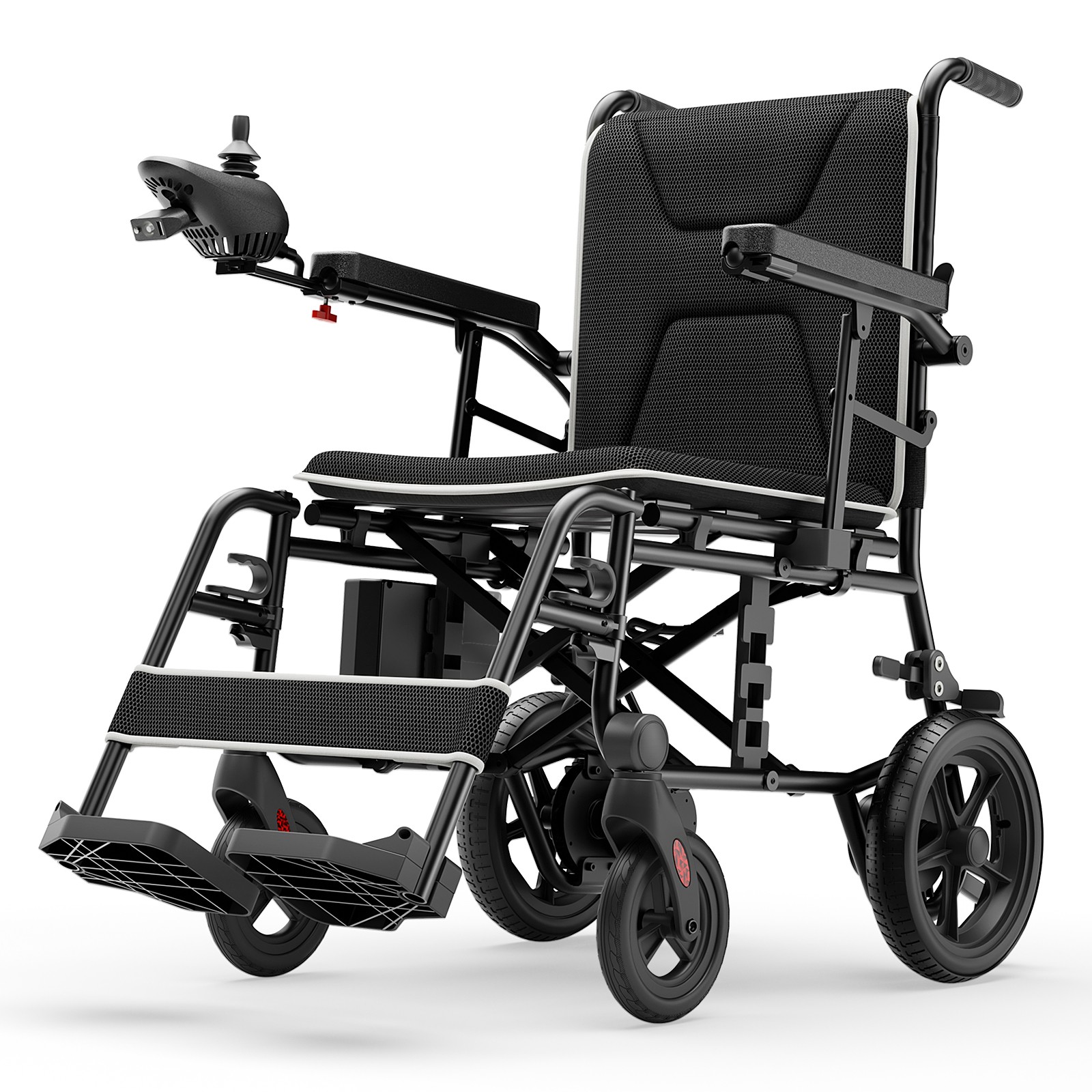 34.3lbs Ultra-Lightweight Electric Power Wheelchair All Terrain Motorized Wheels