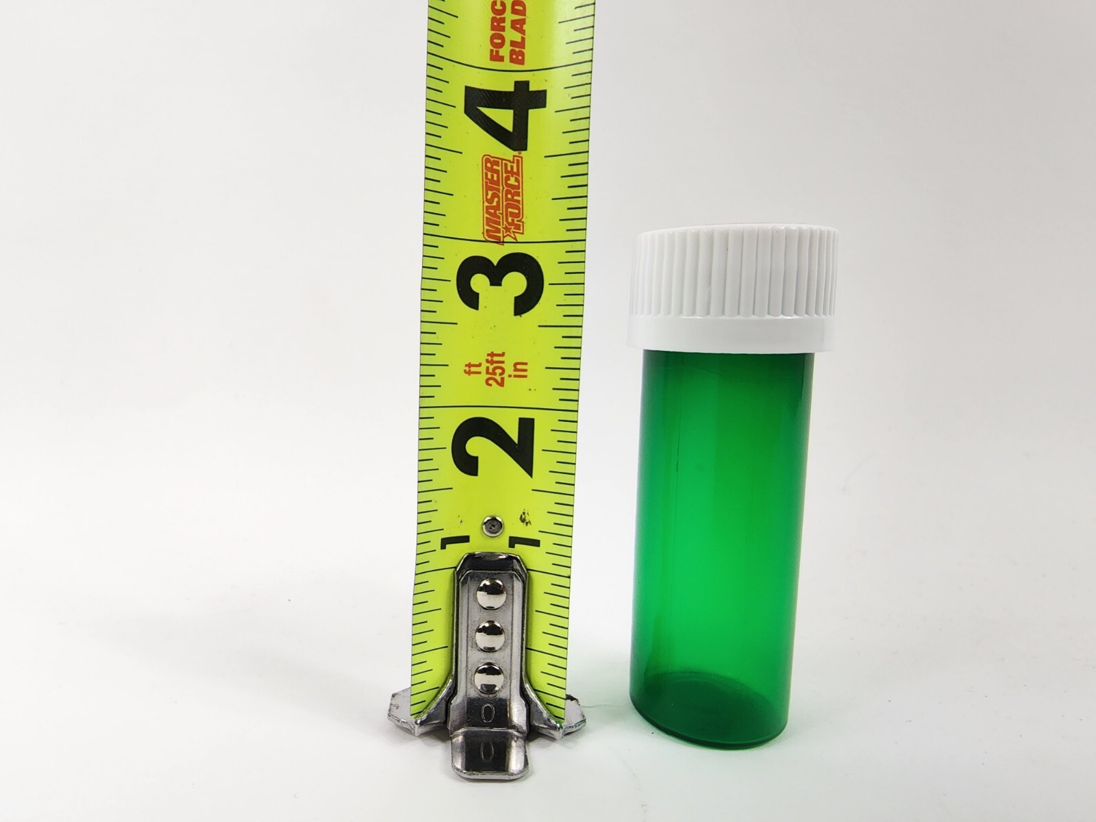 Lot of 12 Small Green Plastic Rx Pill Bottle 8 Dram for Crafts/Storage