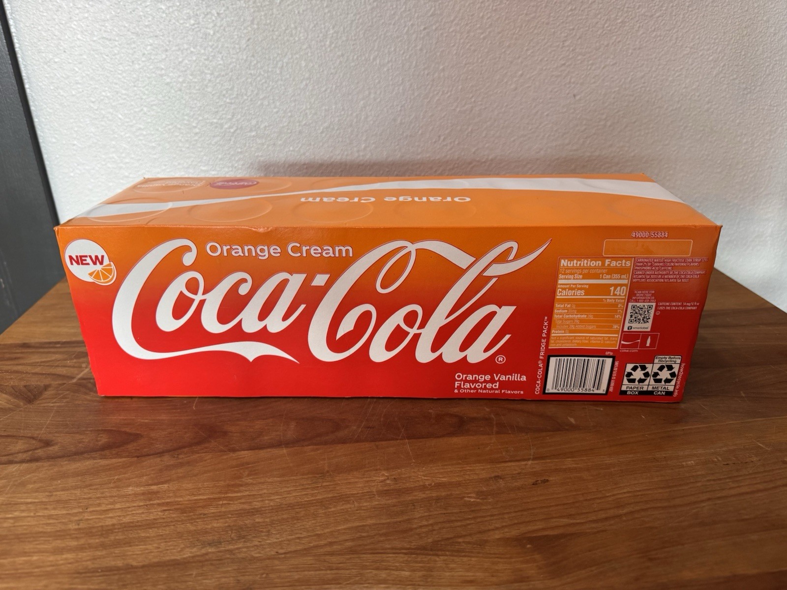 Coca-Cola ORANGE VANILLA 12 Pack 12oz Cans USA fridgepack Regular. New