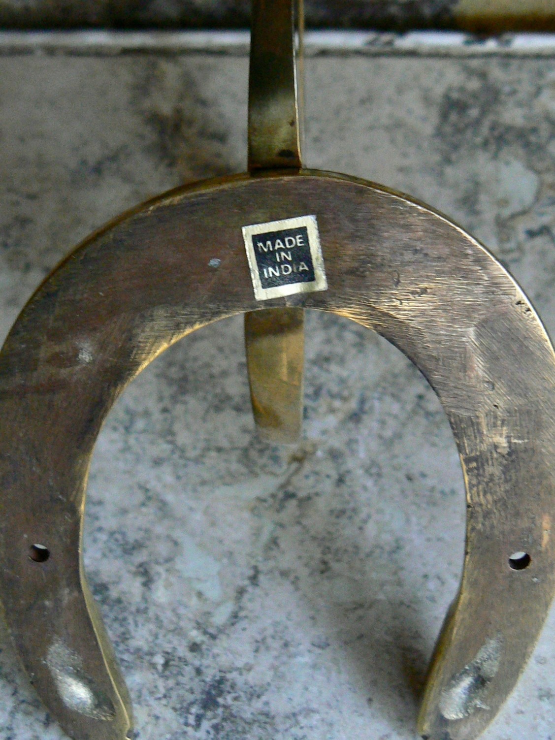 Two Pairs Vintage Brass Equestrian Tack Room Hooks for Bridle Halter Reins Leads