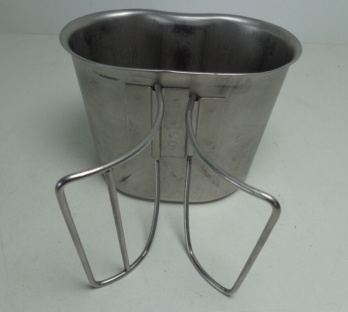 GENUINE US Military CANTEEN CUP STAINLESS and STOVE / STAND COMBO EXCELLENT
