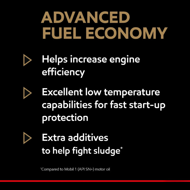 Mobil 1 Full Synthetic Motor Oil 0W-20 Advanced Fuel Economy, 5 Quart, New